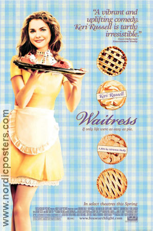 Waitress 2007 poster Keri Russell Nathan Fillion Adrienne Shelly Mat och dryck