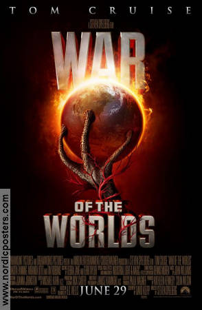 War of the Worlds 2005 poster Tom Cruise Dakota Fanning Tim Robbins Steven Spielberg