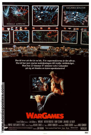 WarGames 1983 poster Matthew Broderick Ally Sheedy John Wood John Badham Kultfilmer