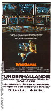 WarGames 1983 poster Matthew Broderick Ally Sheedy John Wood John Badham Kultfilmer