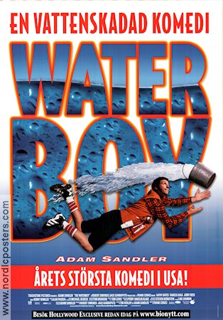 The Waterboy 1998 poster Adam Sandler Kathy Bates Henry Winkler Frank Coraci Sport