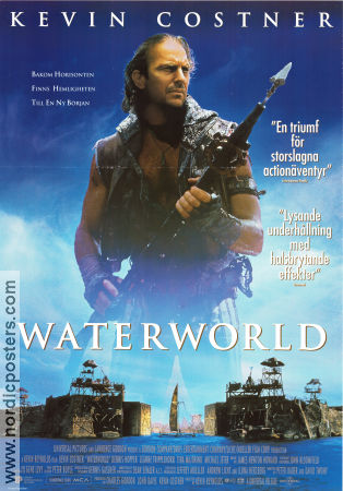 Waterworld 1995 poster Kevin Costner Jeanne Tripplehorn Dennis Hopper Kevin Reynolds Skepp och båtar