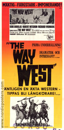 The Way West 1967 poster Kirk Douglas Robert Mitchum Richard Widmark Andrew V McLaglen