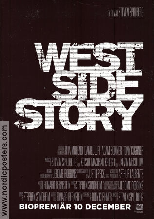 West Side Story 2021 poster Ansel Elgort Rachel Zegler Ariana DeBose Steven Spielberg Musikaler