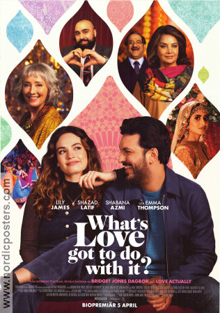 What´s Love Got to Do with It? 2022 poster Mim Shaikh Iman Boujelouah Lily James Shekhar Kapur