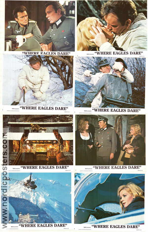 Where Eagles Dare 1969 lobbykort Clint Eastwood Richard Burton Mary Ure Brian G Hutton Text: Alistair Maclean Hitta mer: Nazi