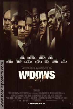 Widows 2018 poster Viola Davis Michelle Rodriguez Liam Neeson Steve McQueen