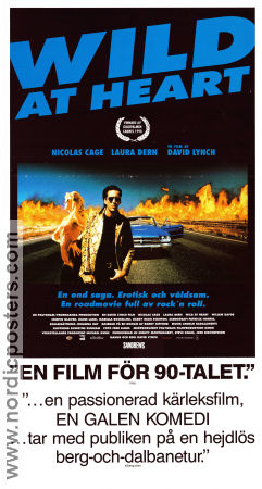 Wild At Heart 1990 poster Nicolas Cage Laura Dern David Lynch Bilar och racing