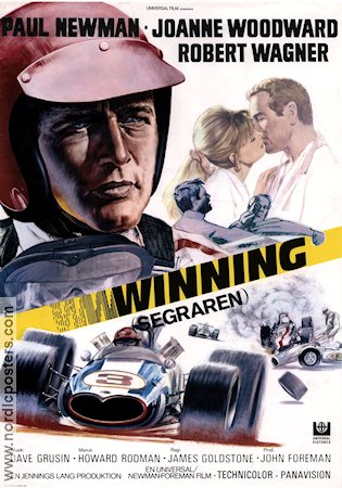 Winning 1969 poster Paul Newman Joanne Woodward Robert Wagner James Goldstone Bilar och racing