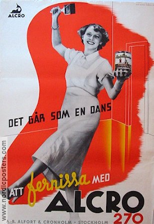 Alcro Linoleumfernissa 1940 affisch 