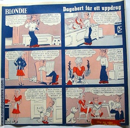 Cloetta choklad 1940 affisch Hitta mer: Blondie Från serier