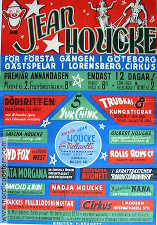 Cirkus 1940 affisch Jean Houcke