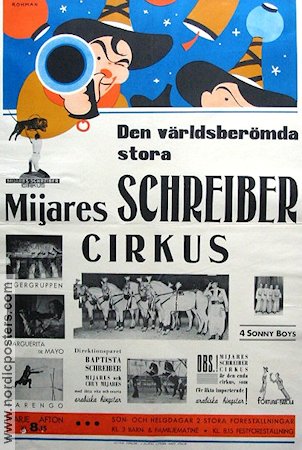 Schreiber cirkus 1940 affisch Cirkus