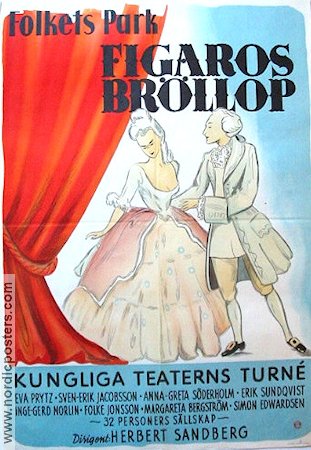 Figaros bröllop Kungliga teaterns turné 1946 affisch Eva Prytz Hitta mer: Kungliga teatern