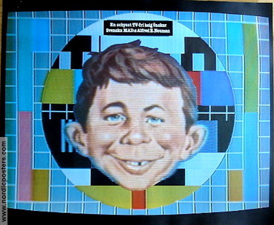 En schysst TV-fri helg 1985 affisch MAD Alfred E Neuman Från serier