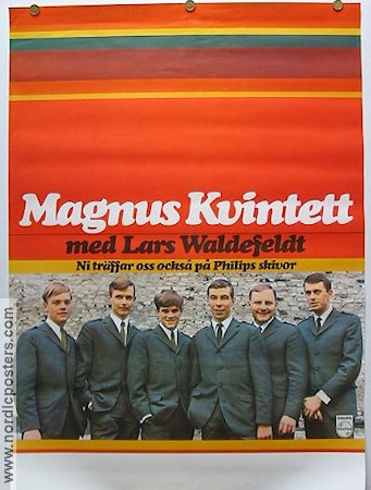 Magnus Kvintett Philips 1968 affisch Lars Waldefeldt Hitta mer: Concert poster Hitta mer: Dansband Rock och pop
