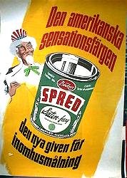 Beckers Spred den amerikanska sensationsfärgen 1950 affisch Hitta mer: Advertising