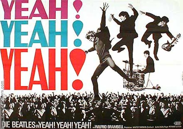 Yeah Yeah Yeah! 1964 poster Beatles John Lennon Paul McCartney Richard Lester Rock och pop Musikaler