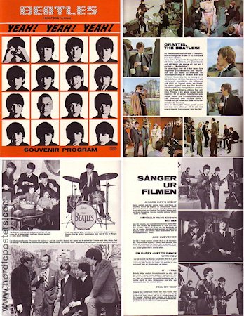 Yeah Yeah Yeah! 1964 poster Beatles John Lennon Paul McCartney Richard Lester Rock och pop Musikaler