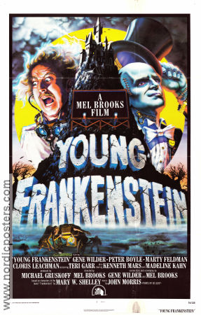 Young Frankenstein 1974 poster Gene Wilder Marty Feldman Madeline Kahn Mel Brooks