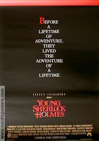 Young Sherlock Holmes 1985 poster Nicholas Rowe Alan Cox Sophie Ward Barry Levinson Hitta mer: Sherlock Holmes