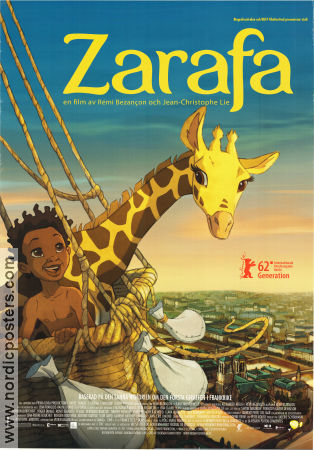Zarafa 2012 poster Max Renaudin Pratt Rémi Bezancon Animerat