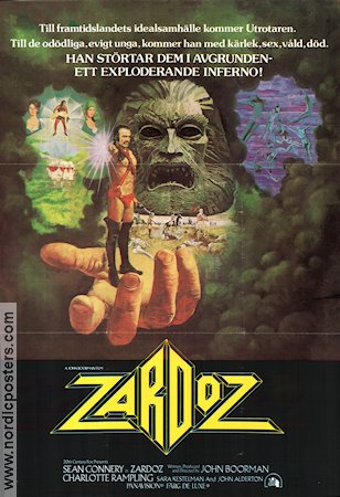 Zardoz 1974 poster Sean Connery Charlotte Rampling John Boorman