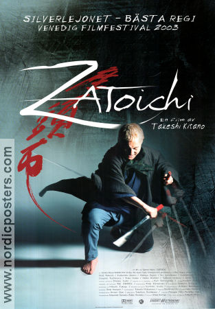 Zatoichi 2004 poster Tadanobu Asano Takeshi Kitano Filmen från: Japan Kampsport Asien