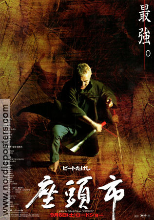 Zatoichi 2004 poster Tadanobu Asano Takeshi Kitano Filmen från: Japan Kampsport Asien