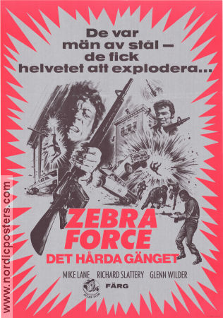 The Zebra Force 1976 poster Mike Lane Richard X Slattery Joe Tornatore