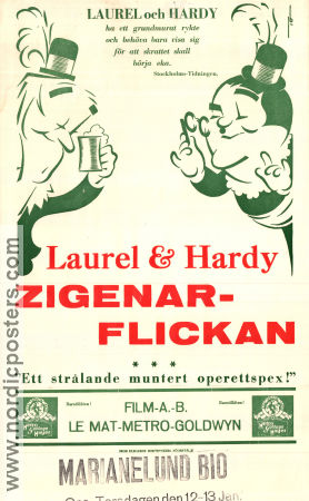Zigenarflickan 1936 poster Helan och Halvan Laurel and Hardy James W Horne