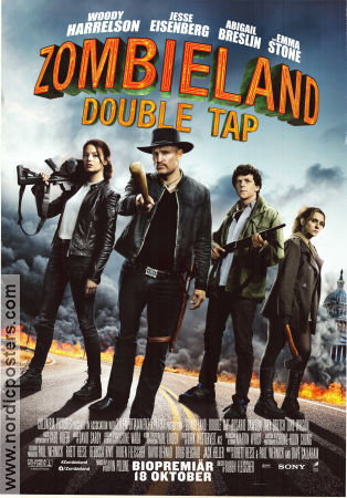 Zombieland: Double Tap 2019 poster Woody Harrelson Jesse Eisenberg Emma Stone Ruben Fleischer