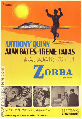 Zorba the Greek 1964 poster Anthony Quinn Michael Cacoyannis