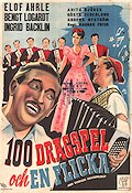 100 dragspel och en flicka 1946 poster Elof Ahrle Ingrid Backlin Ragnar Frisk Instrument