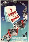 1. April 2000 1952 poster Hilde Krahl Josef Meinrad Waltraut Haas Wolfgang Liebeneiner Filmen från: Austria Rymdskepp Robotar