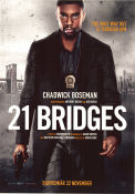 21 Bridges 2019 poster Chadwick Boseman Sienna Miller JK Simmons Brian Kirk Poliser