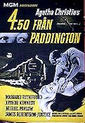 4.50 från Paddington 1961 poster Margaret Rutherford Text: Agatha Christie Tåg