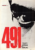 491 1964 poster Lars Lind Lena Nyman Leif Nymark Vilgot Sjöman Text: Lars Görling
