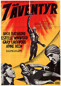 7 äventyr 1962 poster Basil Rathbone