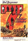 7 kommer tillbaka 1967 poster Yul Brynner Robert Fuller