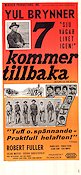 7 kommer tillbaka 1966 poster Yul Brynner Robert Fuller Julian Mateos Burt Kennedy