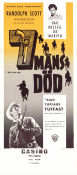 7 mäns död 1956 poster Randolph Scott Budd Boetticher