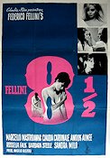8 1-2 1963 poster Marcello Mastroianni Claudia Cardinale Anouk Aimée Federico Fellini