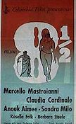 8 1-2 1963 poster Marcello Mastroianni Claudia Cardinale Anouk Aimée Federico Fellini