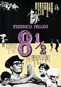 8 1-2 1963 poster Marcello Mastroianni Claudia Cardinale Anouk Aimée Federico Fellini