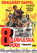 8 djävulska män 1969 poster Christopher George Fabian Tom Nardini Burt Topper