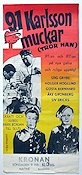 91 Karlsson muckar tror han 1959 poster Stig Grybe Holger Höglund Siv Ericks Åke Grönberg Affischkonstnär: Anders Gullberg Från serier