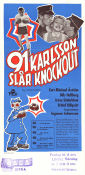 91 Karlsson slår Knockout 1957 poster Nils Hallberg Minimal Åström Irene Söderblom Ingemar Johansson Gösta Lewin Boxning Från serier