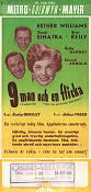 9 man och en flicka 1949 poster Frank Sinatra Busby Berkeley