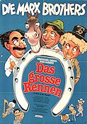 A Day at the Races 1937 poster The Marx Brothers Bröderna Marx Hästar